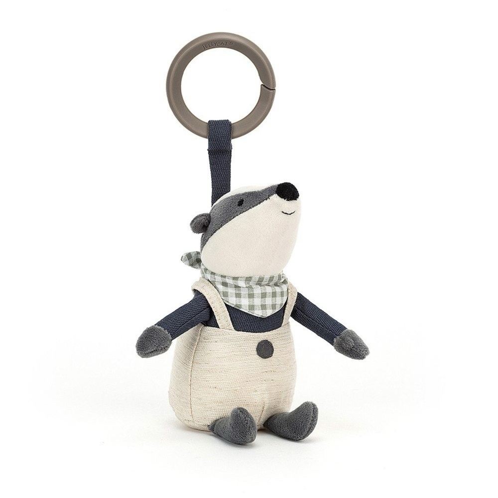 NWT Jellycat Little Rambler Badger Rattle